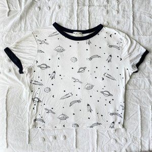 Gaze Cropped Space Tee
